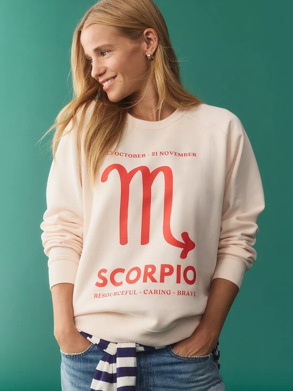 Anthropologie Scorpio Zodiac Sweatshirt by Catherine O’Sullivan Size S NWT